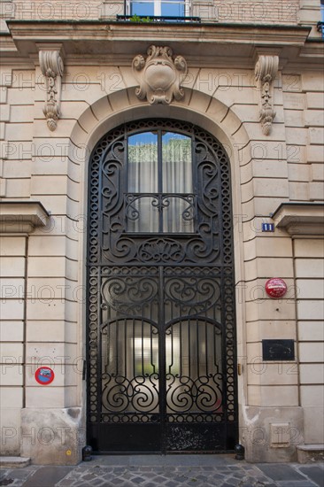 11 rue Servandoni, grille d'entrée