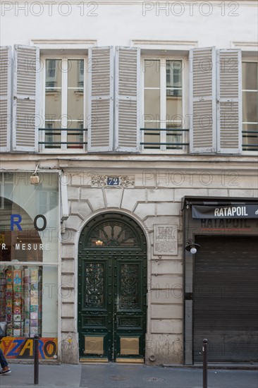 72 rue Du Faubourg Poissonniere, Immeuble où vécut Henri Heine