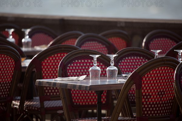 Terrasse d'une brasserie à Cabourg