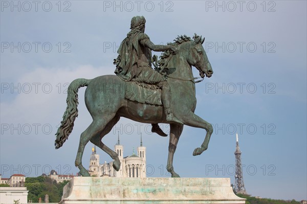 Lyon, Statue equestre de Louis XIV, Place Bellecour