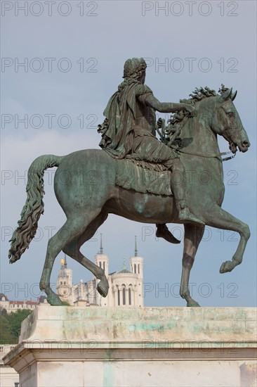 Lyon, Statue équestre de Louis XIV, Place Bellecour