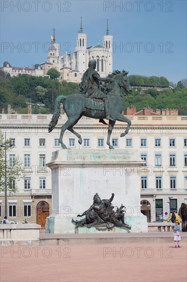 Lyon, Statue équestre de Louis XIV, Place Bellecour