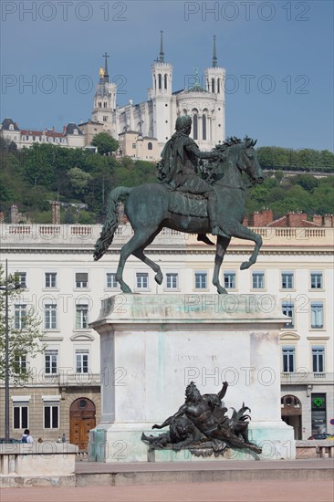 Lyon, Statue équestre de Louis XIV, Place Bellecour