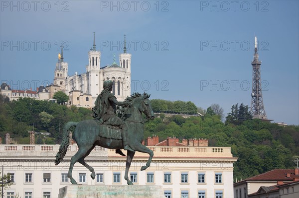 Lyon, Statue équestre de Louis XIV, Place Bellecour