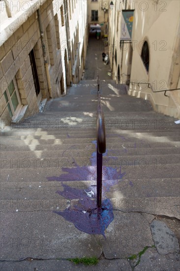 Lyon, colline de la Croix-Rousse, escalier