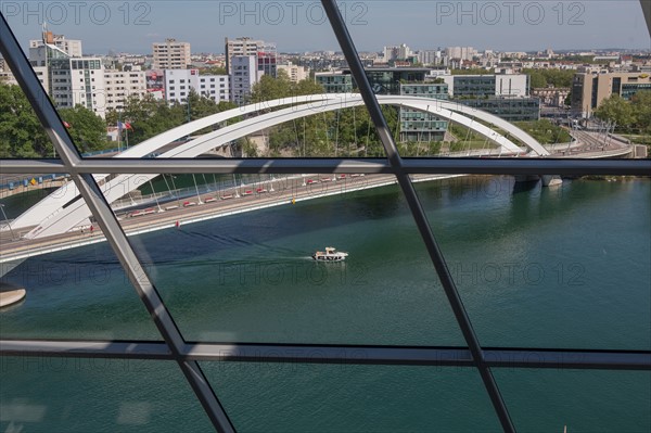 Lyon, Pont Raymond Barre vu depuis le musée des Confluences