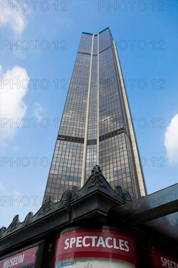 Booth in front of the Montparnasse Tower