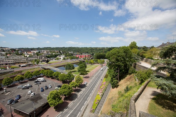 Saint-Lô, vue de la Vire depuis les remparts