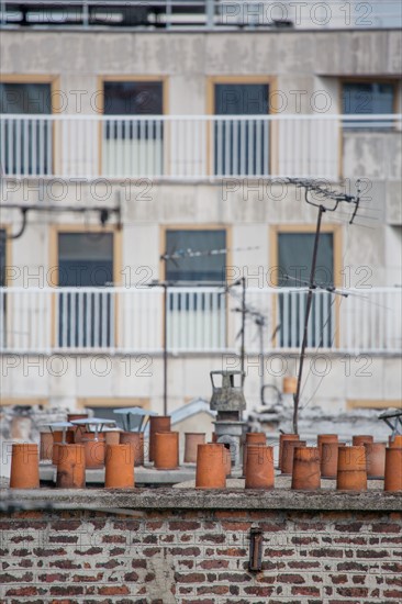 Paris, chimney in the 13th arrondissement