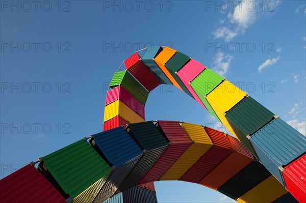 Le Havre, Catène de containers, œuvre de Vincent Ganivet