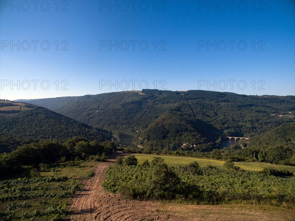 Panorama over the Regional nature park of Grands Causses