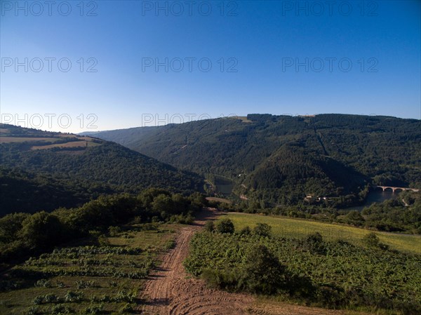 Panorama over the Regional nature park of Grands Causses