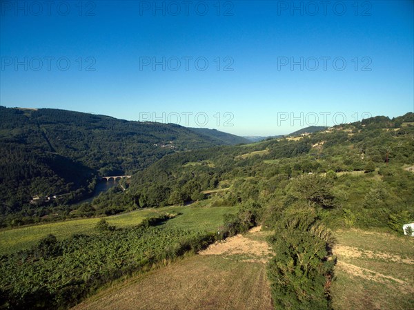 Panorama over the Regional nature park of Grands Causses