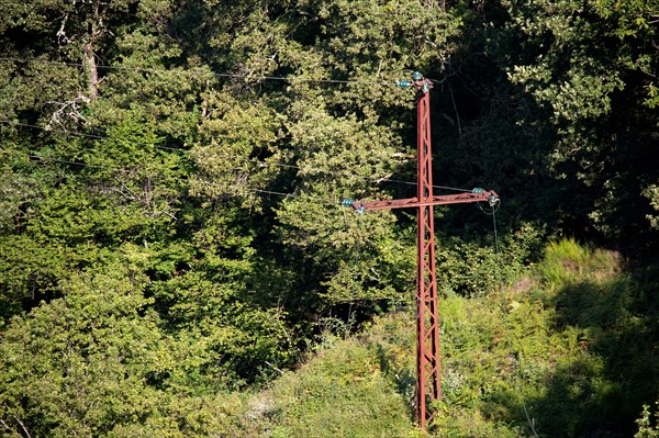 Parc des Grands Causses, pylône électrique