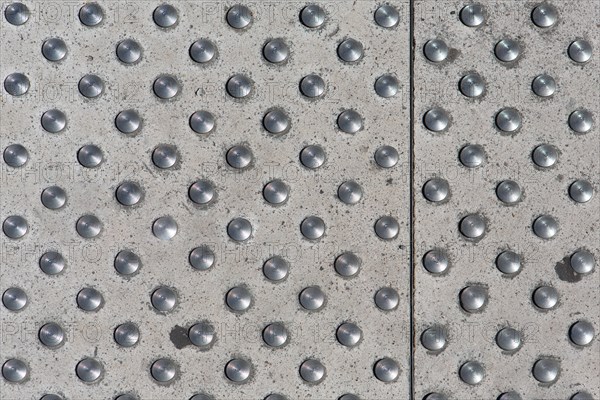 Detail of tactile paving in the streets of Lyon