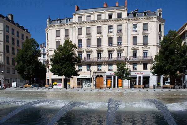 Lyon, fountain in the rue de la République