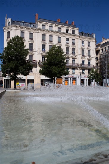 Lyon, fountain in the rue de la République