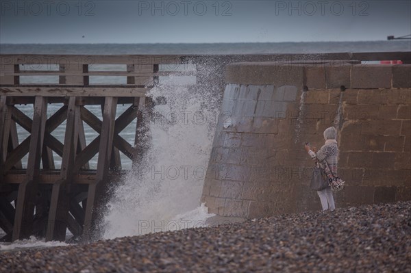 Dieppe, storm over the beach