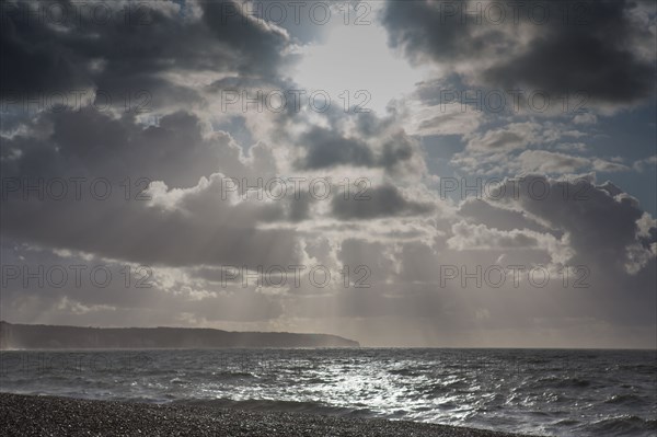 Dieppe, storm over the beach