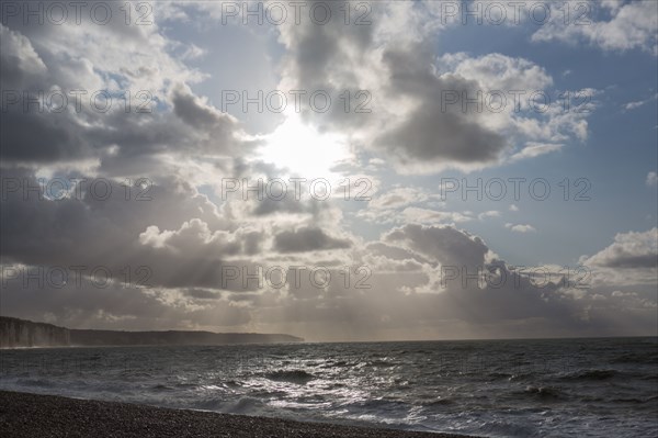 Dieppe, storm over the beach