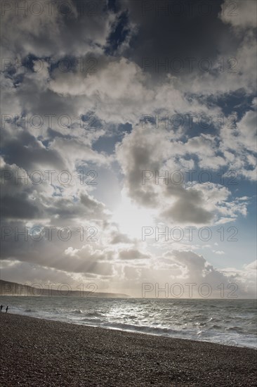 Dieppe, storm over the beach