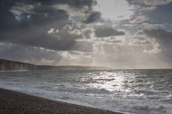 Dieppe, storm over the beach