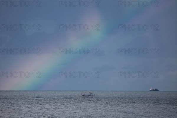 Dieppe, rainbow over the beach