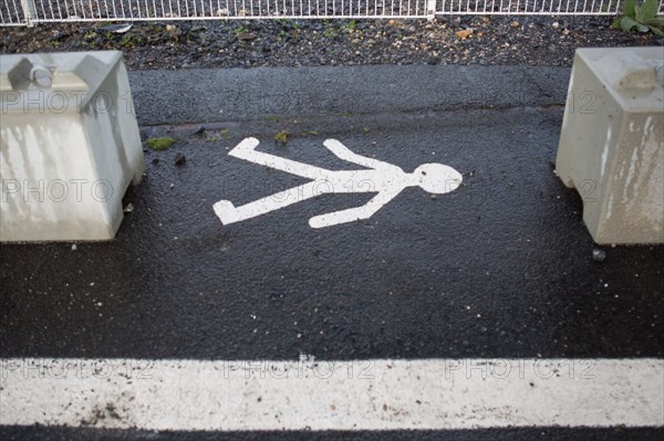 Dieppe, Cours de Dakar, signalétique piéton