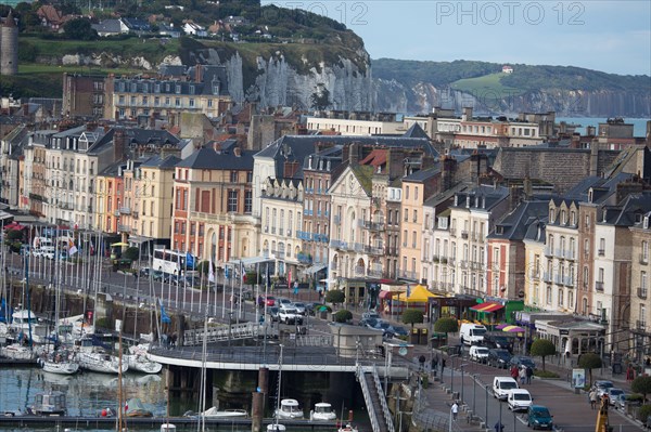 Dieppe, port et quais depuis les hauteurs du Pollet