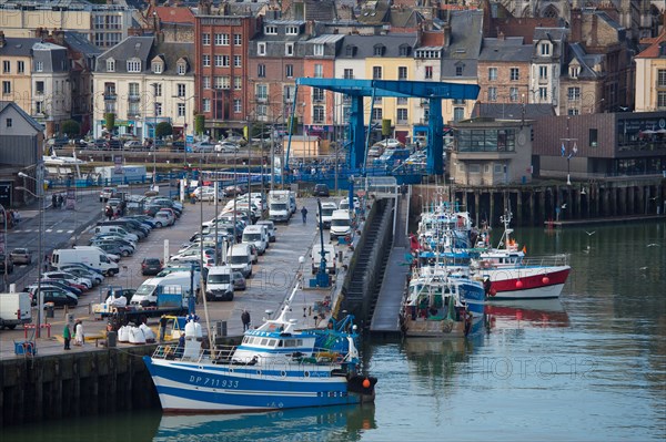 Dieppe, port et quais depuis les hauteurs du Pollet