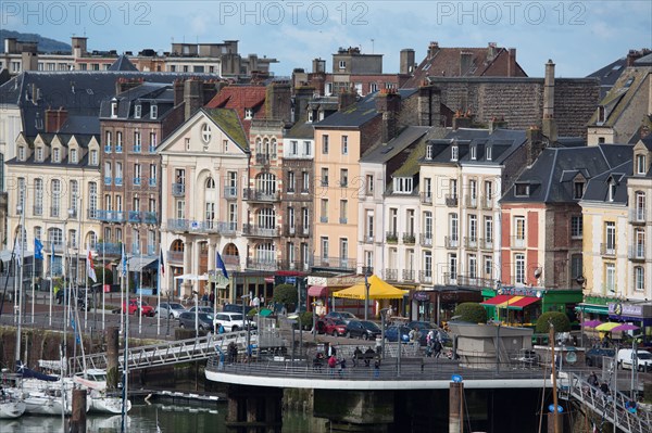 Dieppe, port et quais depuis les hauteurs du Pollet