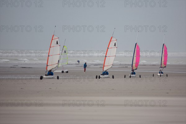 Le Touquet Paris Plage, char à voile sur la plage