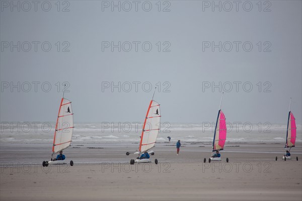 Le Touquet Paris Plage, char à voile sur la plage