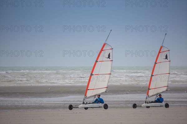 Le Touquet Paris Plage, char à voile sur la plage