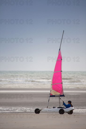 Le Touquet Paris Plage, char à voile sur la plage