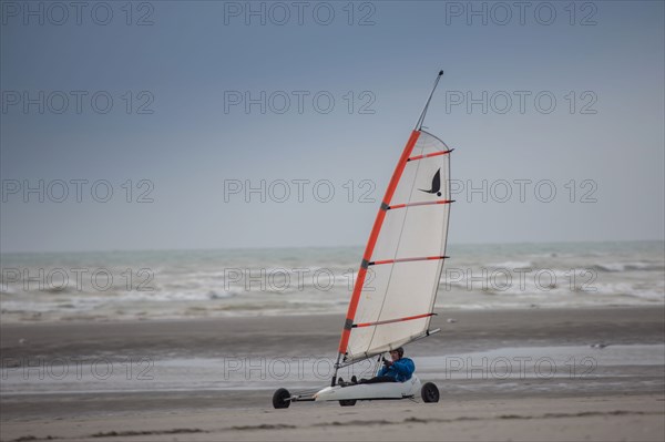 Le Touquet Paris Plage, char à voile sur la plage