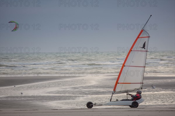 Le Touquet Paris Plage, char à voile sur la plage