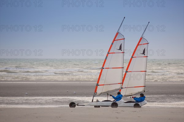 Le Touquet Paris Plage, char à voile sur la plage