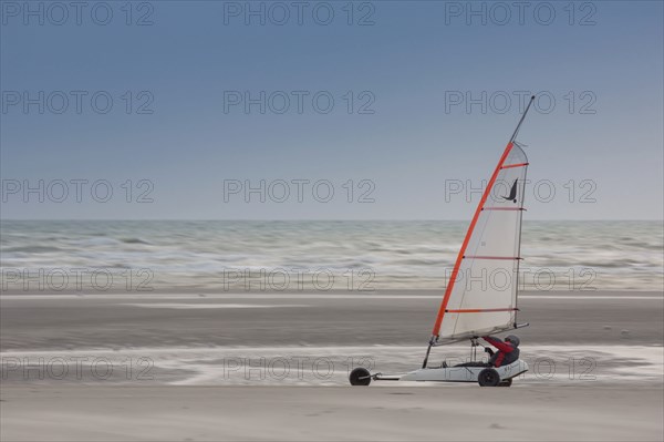 Le Touquet Paris Plage, char à voile sur la plage