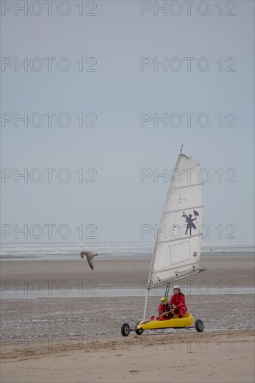 Le Touquet Paris Plage, char à voile sur la plage