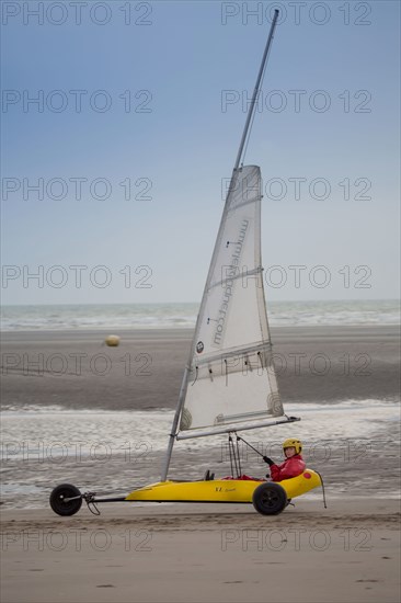 Le Touquet Paris Plage, char à voile sur la plage