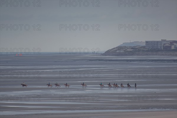 Le Touquet Paris Plage, riders on the beach