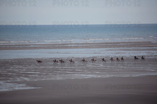 Le Touquet Paris Plage, cavaliers sur la plage