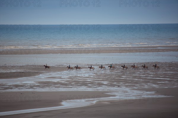 Le Touquet Paris Plage, cavaliers sur la plage