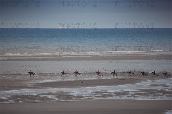 Le Touquet Paris Plage, cavaliers sur la plage