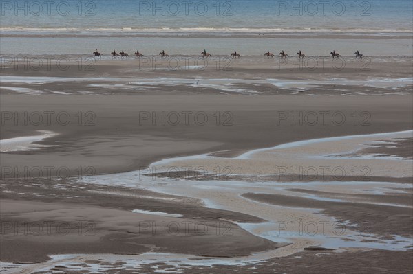 Le Touquet Paris Plage, cavaliers sur la plage