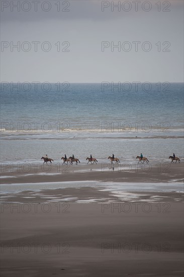 Le Touquet Paris Plage, cavaliers sur la plage