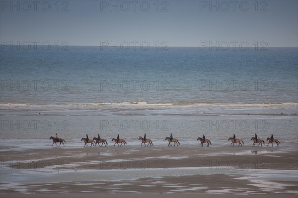 Le Touquet Paris Plage, riders on the beach