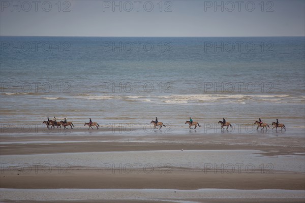 Le Touquet Paris Plage, cavaliers sur la plage