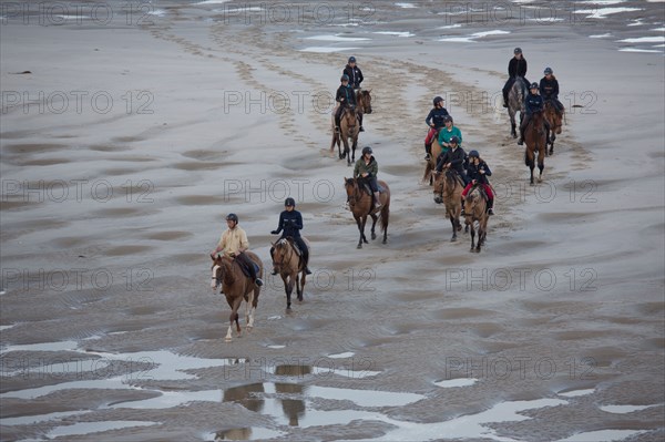 Le Touquet Paris Plage, riders on the beach